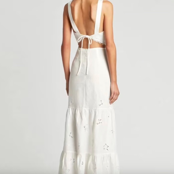 🌴 New SIR the Label Alena Broderie Anglaise Linen Maxi Dress | US Size 6 🌴 - Picture 4 of 14